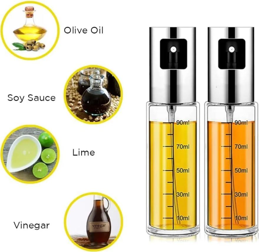 Ölspender 100 ml - Set von 2 Ölsprüher 2er-Set – je 100 ml Fassungsvermögen