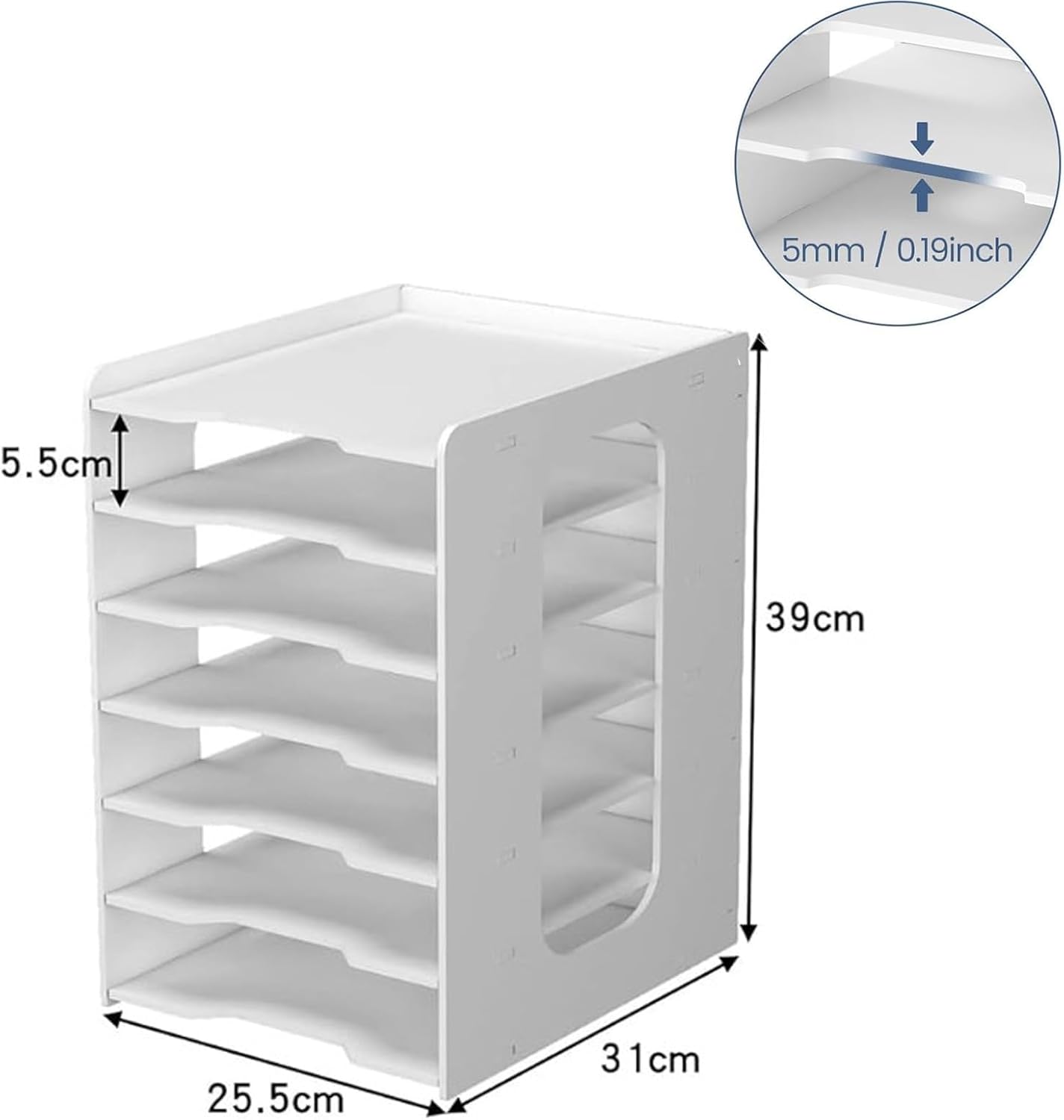 Document Tray A4 Desk Organizer Storage Box Office Supplies PVC Office Organizer