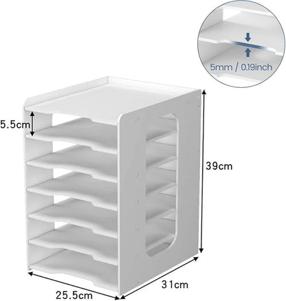 Document Tray A4 Desk Organizer Storage Box Office Supplies PVC Office Organizer