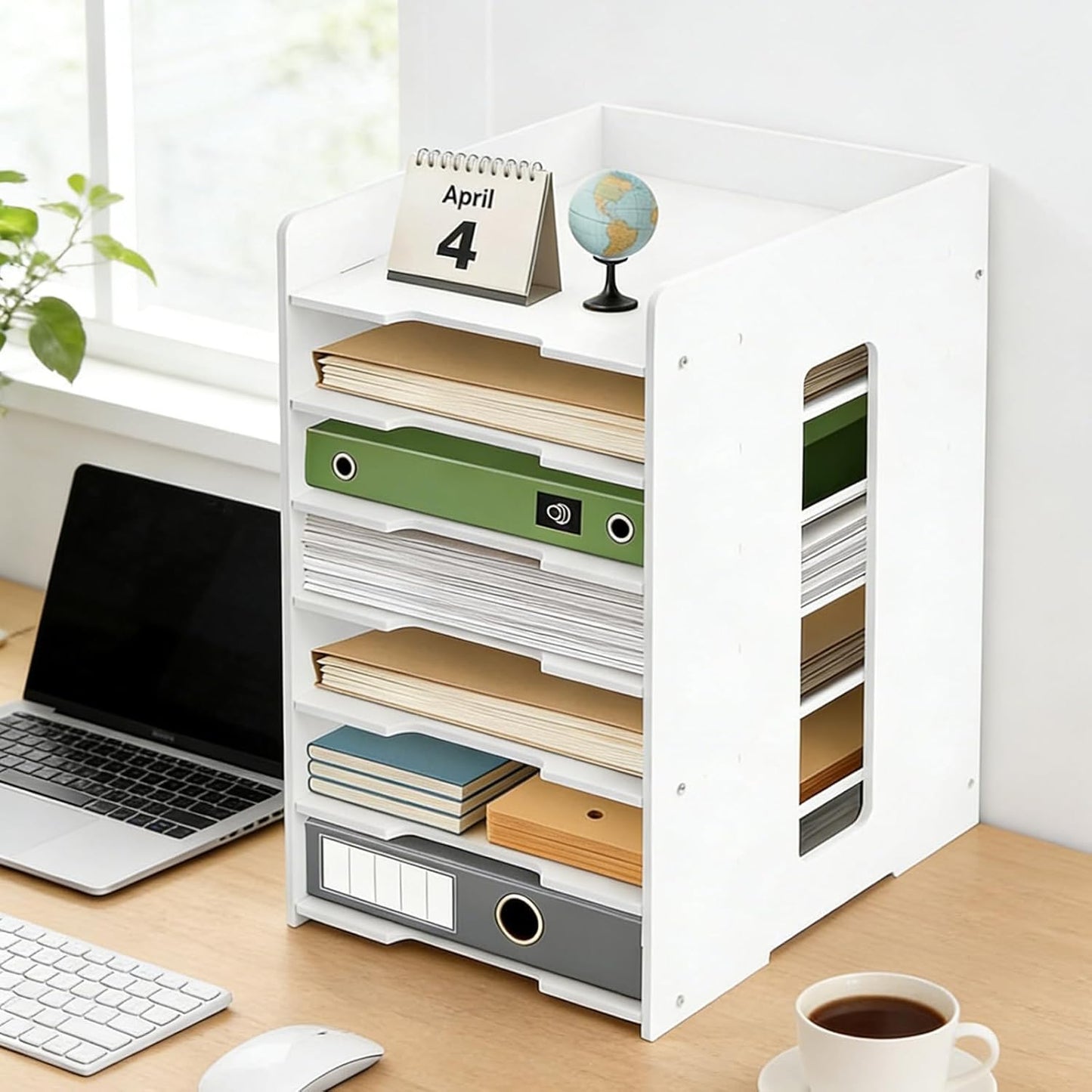 Document Tray A4 Desk Organizer Storage Box Office Supplies PVC Office Organizer