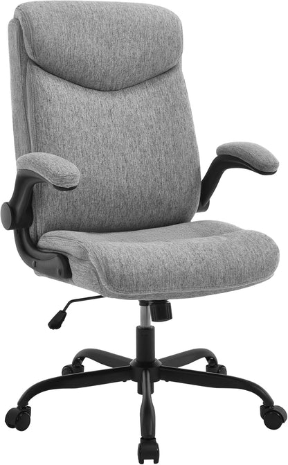 Office chair ergonomic computer chair with flip-up armrests